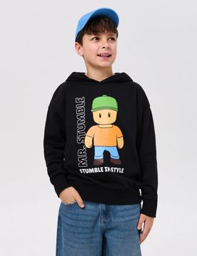 Felpa con stampa Stumble Guys - nero