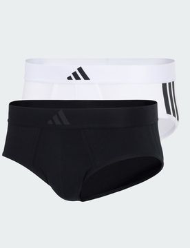 Slip Active Flex Cotton 3-Stripes Low Rise Underwear (Confezione da 2) M Black / White