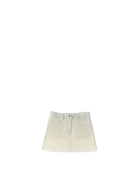 IL GUFO Gonna in jeans PANNA 6A