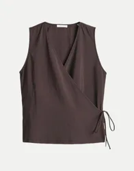 Wickeltop Fazu mit Bindetail Braun 40