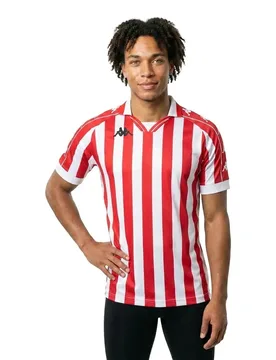 T-shirt à Manches Courtes Gandai Red / White M - Kappa - FashionsVida
