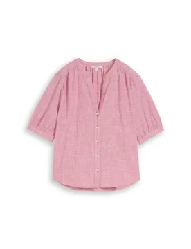 Blouse shortsleeves slub struc female - 44 - FashionsVida