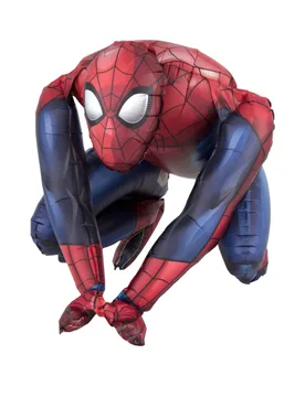 Spiderman-Luftballon Aluminium Partydeko rot-blau 38x38cm - RIETHMULLER - FashionsVida