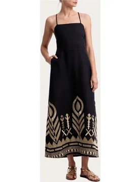 Vestido largo de lino - Greek Archaic Kori - FashionsVida