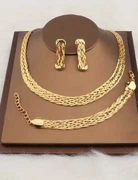 YM Gilding Hollow Earrings Necklace Set Fashion Women Dubai Africa Luxury Punk Jewellery Valentine's Day Gift Choker Necklace - Aliexpress - FashionsVida