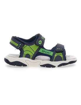 Sandali Blu e Verdi con Fasce con Velcro 63479 30