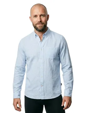 Chemise à Manches Longues Adan White Sky Blue Stripe S