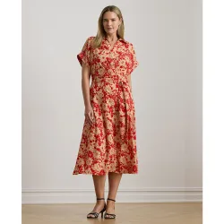 Vestido camisero estampado