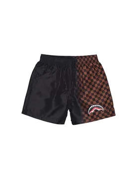 Boxer nero e marrone in damier - Sprayground - FashionsVida