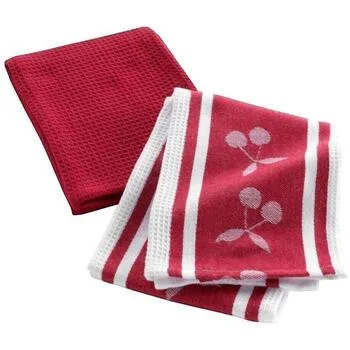Geschirrtuch Torchon Cerise Rouge Einheitsgrösse - Douceur D'intérieur - FashionsVida