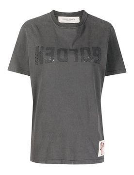 T-shirt girocollo con stampa logo