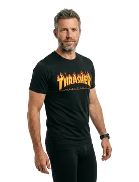 T-shirt à Manches Courtes Flame Black S
