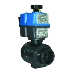 Vanne à Bille Industrielle En Pvc-u 02630 Ø75 Dn65 24-240 Vac/vdc Ptfe-epdm à Commande électrique