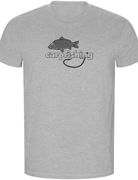 Carpfishing Eco Short Sleeve T-shirt Heather Grey 2XL Men - Kruskis - FashionsVida
