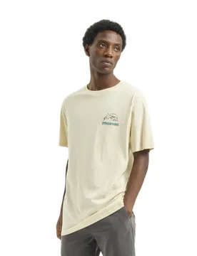 T-shirt à Manches Courtes Trees & Waves Cream 2XL - Hydroponic - FashionsVida