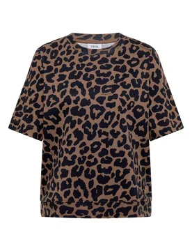 TOS Two-Tone Leo AOP Shirt female - L - FashionsVida