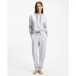 Pantalón jogger regular fit confeccionado en algodón orgánico color rosa