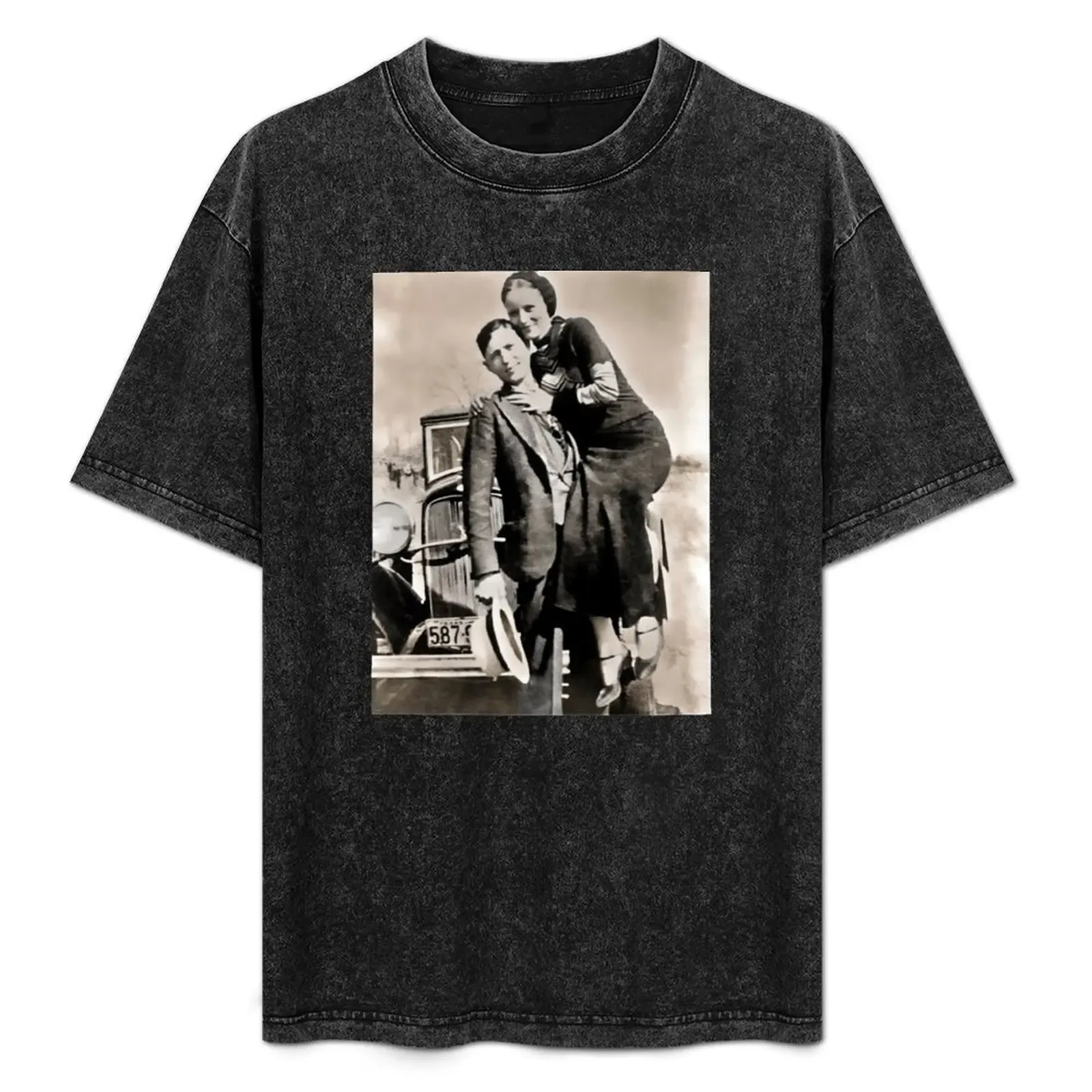 CLYDE & BONNIE T-Shirt Abstract Pattern Print Top - Aliexpress - FashionsVida