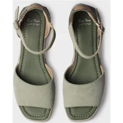 Sandalias de cuña de mujer de piel con suela flexible