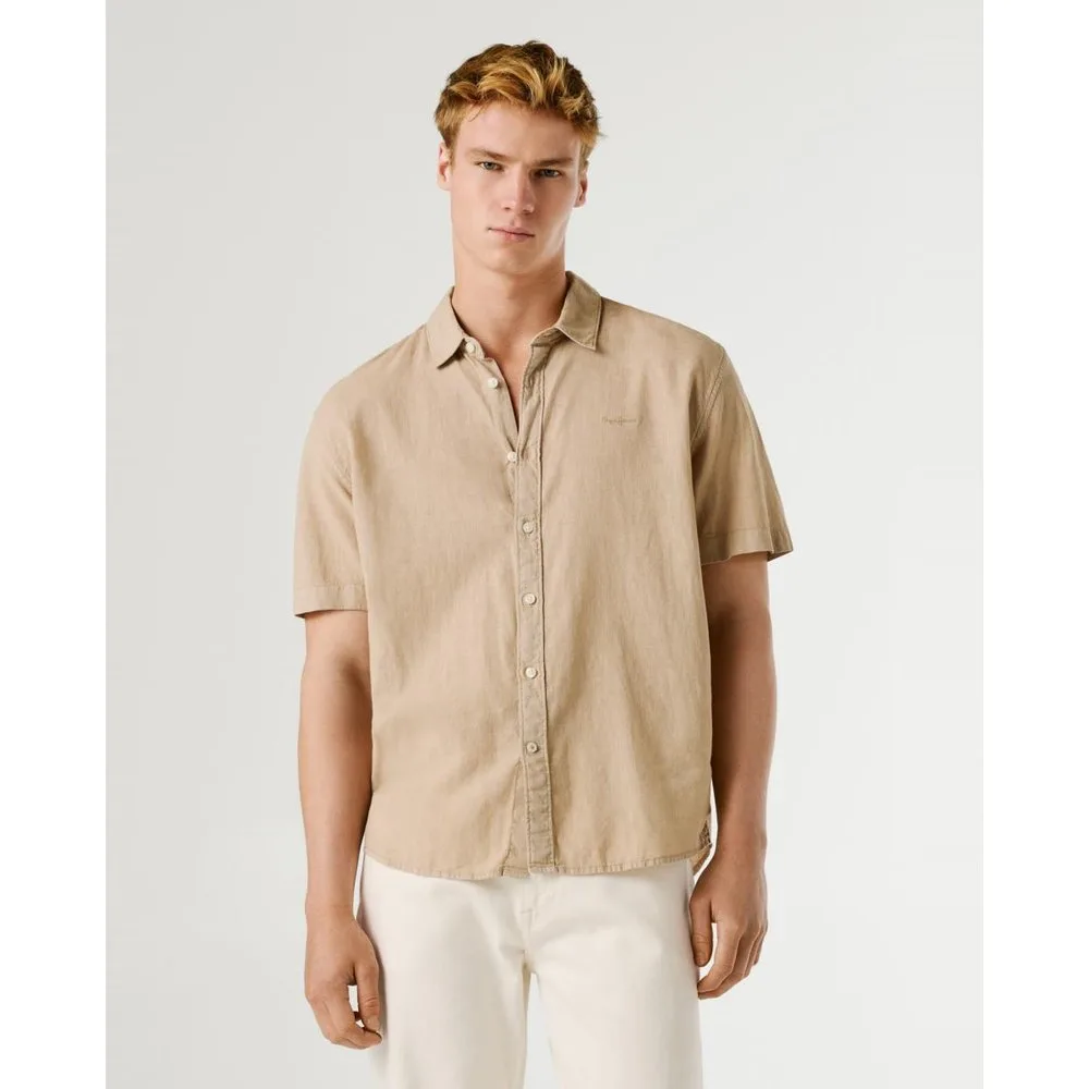 Camisa de lino teñida en prenda - Pepe Jeans - FashionsVida