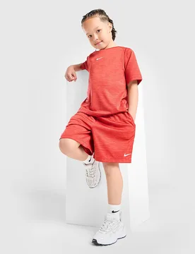 Multi T-Shirt/Shorts Set Children - Rosso, rosso rosso Bambino taglia 3-4Y - Nike - FashionsVida
