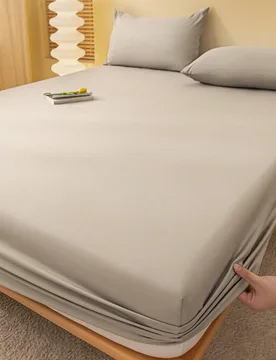 Pieza Sábana ajustada de unicolor, sábana, ropa de cama, funda de colchón, ropa de cama para dormitorio, sábanas Twin XL, ropa de cama suave y có - Shein - FashionsVida