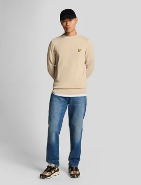 Men's Regular Fit Tapered Denim Jean in Stone Wash Blue - Lyle & Scott - FashionsVida