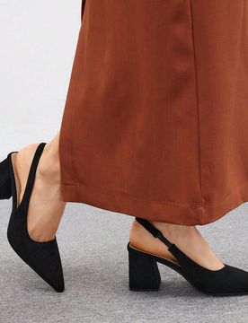 Elegantes zapatos de tacón alto negra para mujer, básicos elegantes para negocios y casual, perfectos para fiestas navideñas, Halloween, Año Nuevo