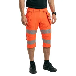 Short Accelerate Safe 19349 Hanging Pockets Hi-Vis Red 45