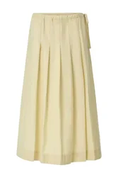 Midi cotton skirt female