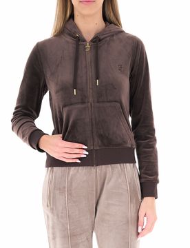Felpa con zip MARRONE S