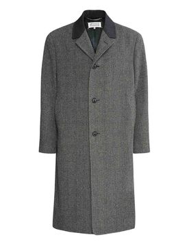 Cappotto di lana a petto singolo lungo