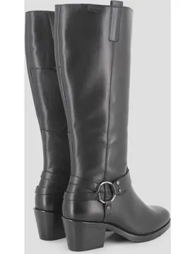 Botas de caña alta con tacón mujer en piel con herraje - Blogger - FashionsVida