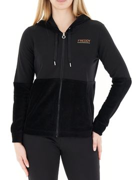 Freddy Felpa con cappuccio NERO XL