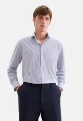 Comfort Performance-Hemd Druck Blau 50