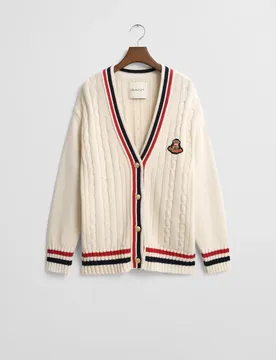 GANT VARSITY CABE V-NECK CARDIGAN femae