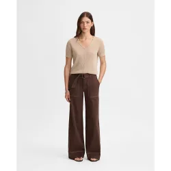 Pantalón de mujer denim pespuntes