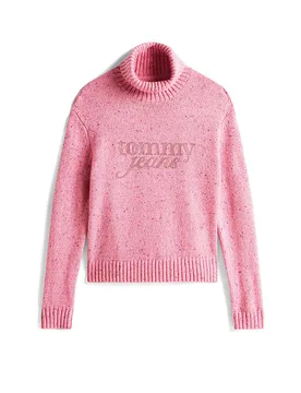 Rollkragenpullover rosa S - Tommy Jeans - FashionsVida