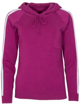 Womens Hinton Knit Hoody - Pink Cotton - Size Medium - Kite Clothing - FashionsVida