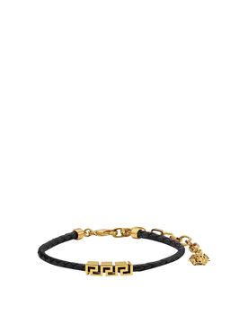 Bracciale in pelle nera Creca