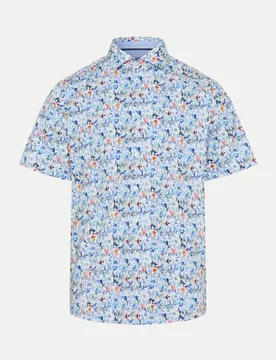 Kurzarmhemd mit Floralmuster Mehrfarbig M - Brax - FashionsVida