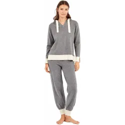 Conjunto de sudadera y pantalón en tejido tricot