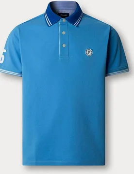 Polo de hombre de manga corta fit regular insignia de silicona - Façonnable - FashionsVida