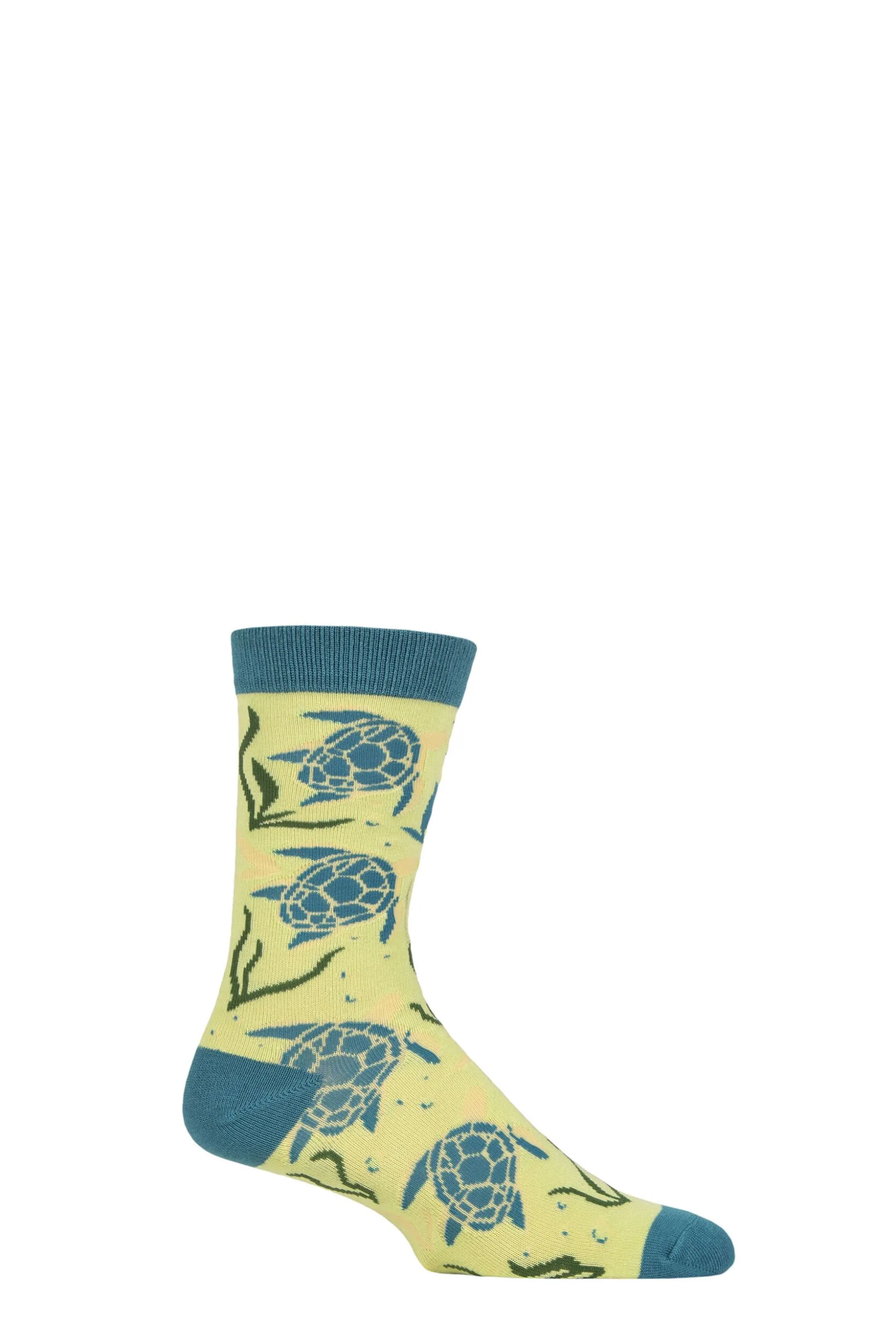 Pair Shared Earth Bamboo Turtles Socks Multi 3-7 - Multi Coloured - Size: 3-7 - SockShop - FashionsVida