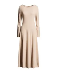 Vestido midi Mujer Beige 36,38,40,42 Mujer