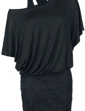 Gothic Kurzes Kleid - Hold On Loosely - XS bis 5XL - für Damen - Größe 4XL - schwarz - Frauen - female - Black Premium by EMP - FashionsVida