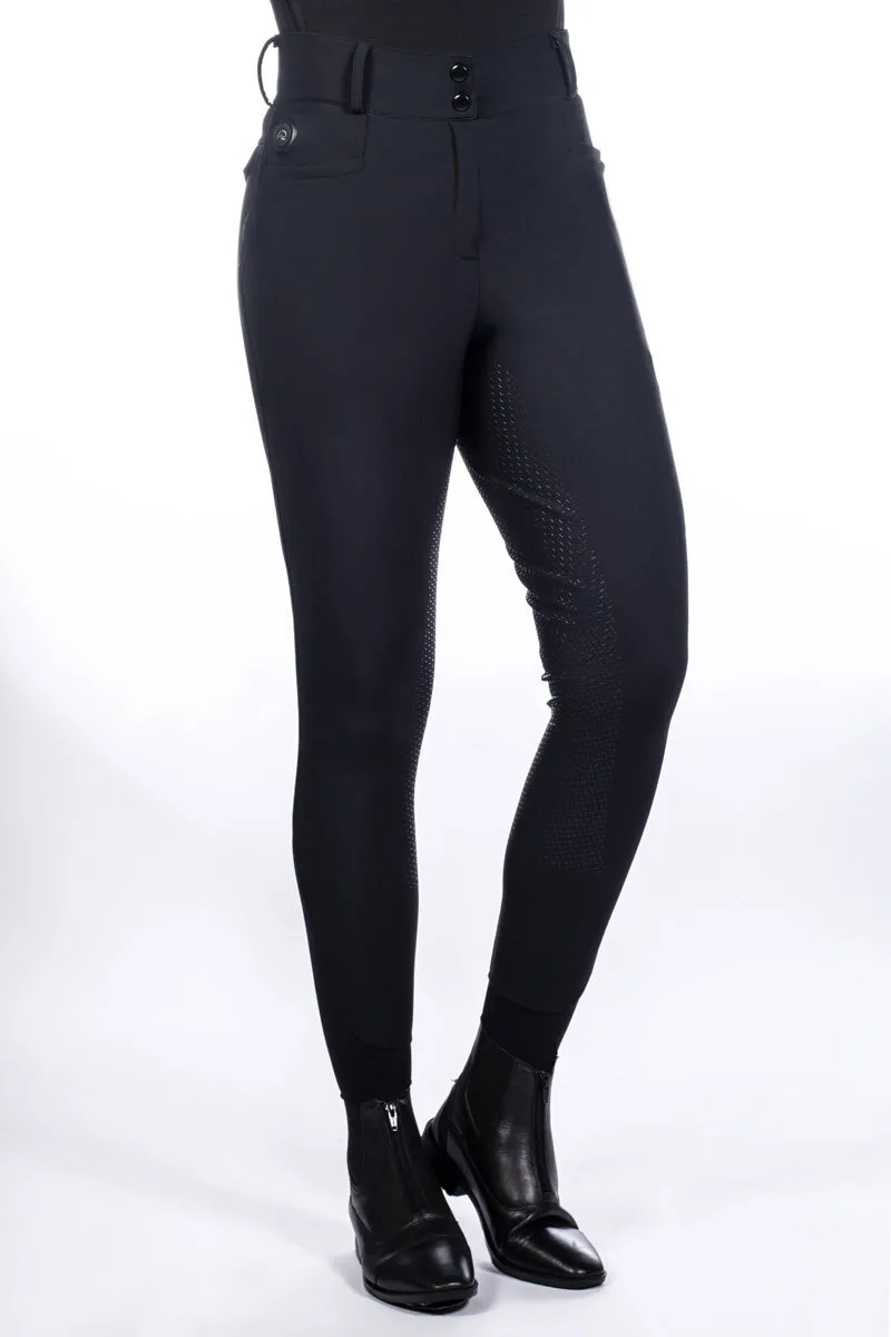 Damen Heizreithose KEEP WARM STYLE Silikon-Vollbesatz schwarz 40 - HKM - FashionsVida