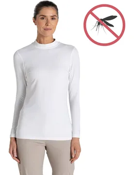 Mock NosiLife Neck, langarm, weiss xxl - Craghoppers - FashionsVida