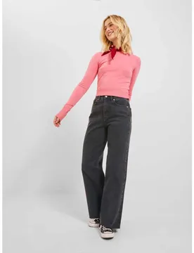 Jeans Tokyo Wide Leg Fit R605 Jjxx Black Denim 25 - Jack & jones - FashionsVida