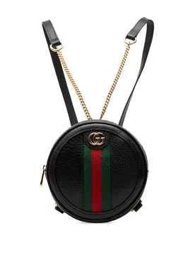 Mini Leather Round Ophidia Backpack - Gucci - FashionsVida